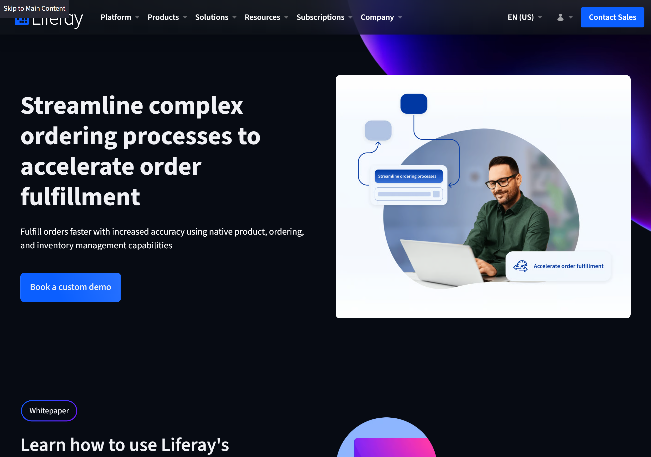 Liferay Commerce — Streamline complex ordering processes to accelerate order fulfillment